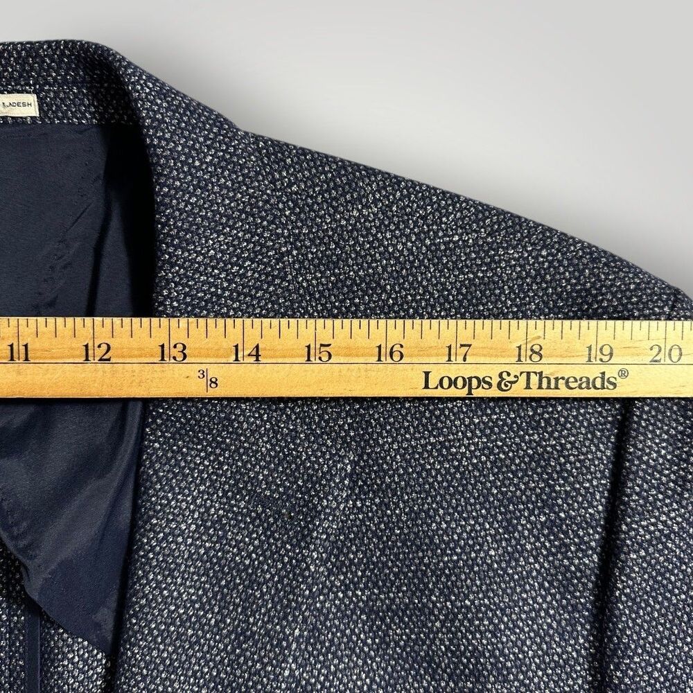 JOSEPH ABBOUD Mens Blazer Sport Coat Two Button Jacket 50R Wool Blend Navy - Picture 4 of 10